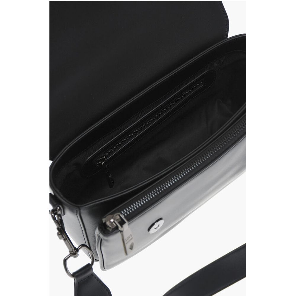 LOVE Faux Leather Bag with Silver-Effect Closure