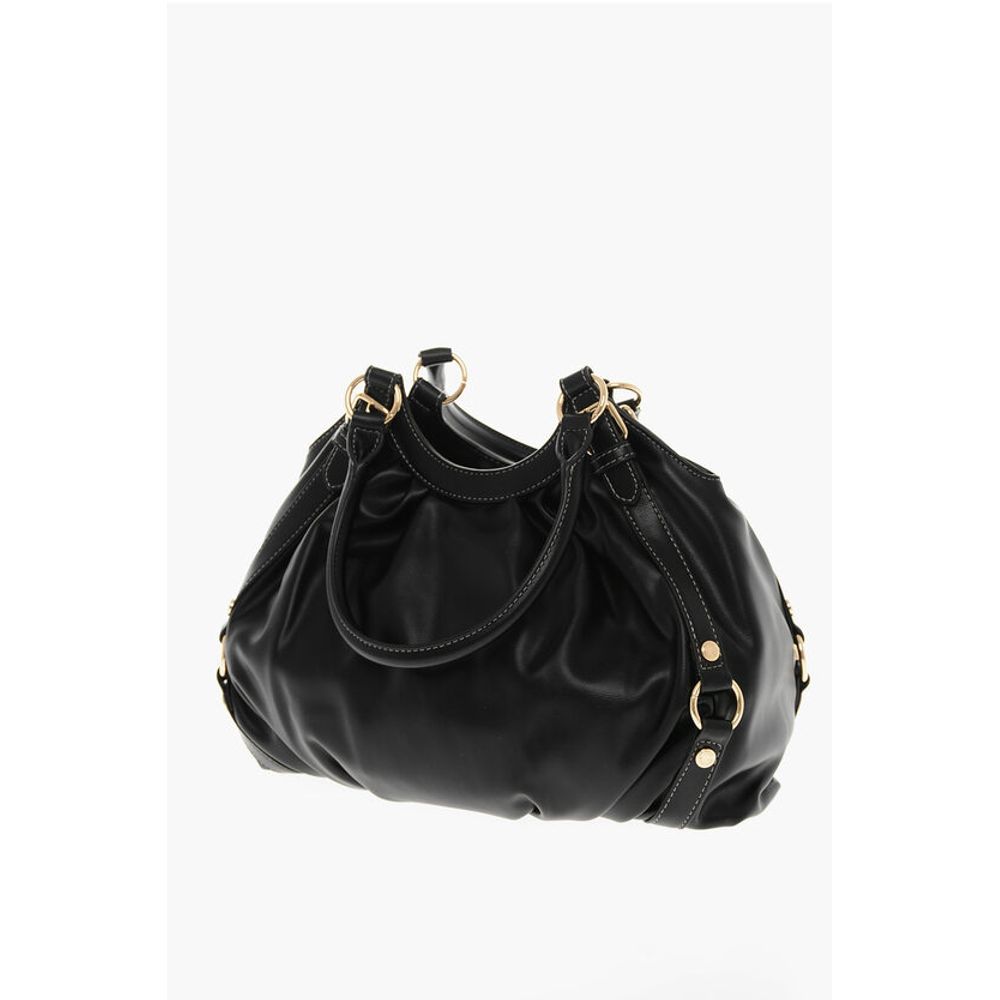 LOVE MOSCHINO Faux Leather Bucket Bag with Golden Details