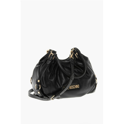 LOVE MOSCHINO Faux Leather Bucket Bag with Golden Details