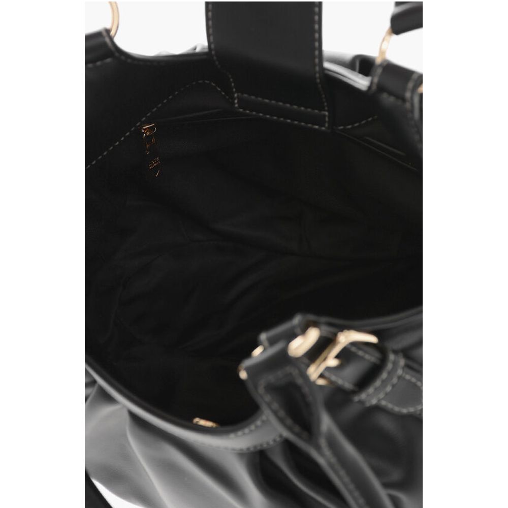 LOVE MOSCHINO Faux Leather Bucket Bag with Golden Details