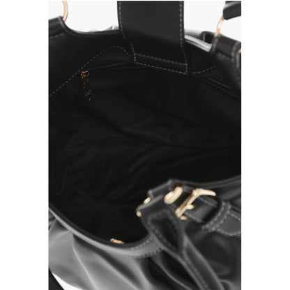 LOVE MOSCHINO Faux Leather Bucket Bag with Golden Details
