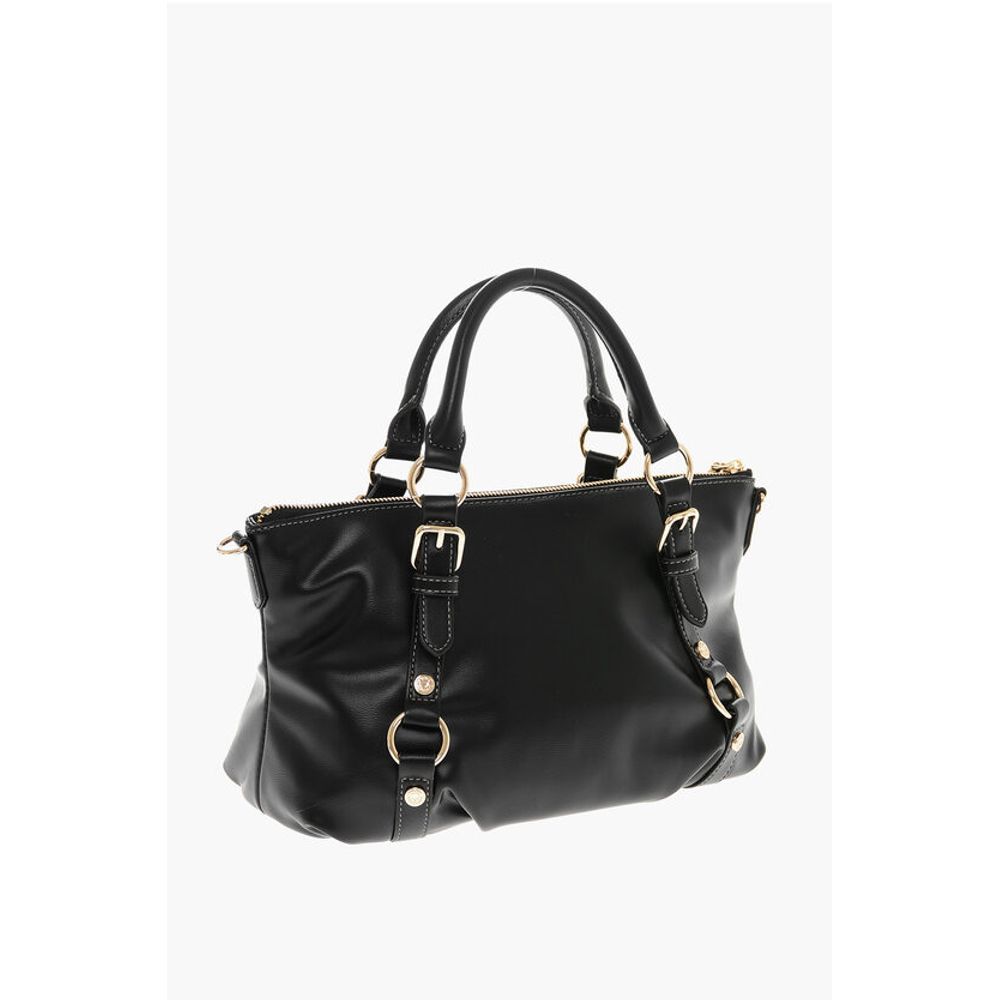 LOVE Faux Leather Bag with Removable Shoulder Strap and Gold