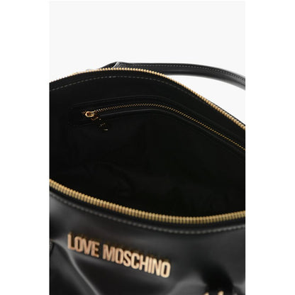 LOVE Faux Leather Bag with Removable Shoulder Strap and Gold