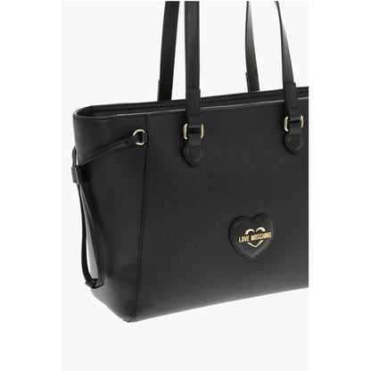 LOVE Saffiano Faux Leather Tote Bag