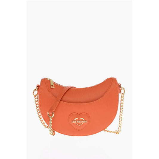 LOVE Saffiano Faux Leather hobo Bag with Embossed Heart