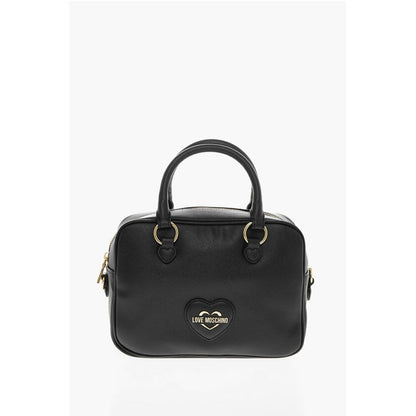 LOVE Saffiano Faux Leather Bag with Gold-colored Metal Logo