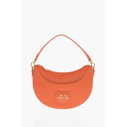 LOVE Saffiano Faux Leather hobo Bag with Embossed Heart