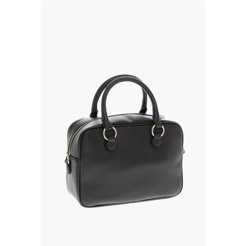 LOVE Saffiano Faux Leather Bag with Gold-colored Metal Logo