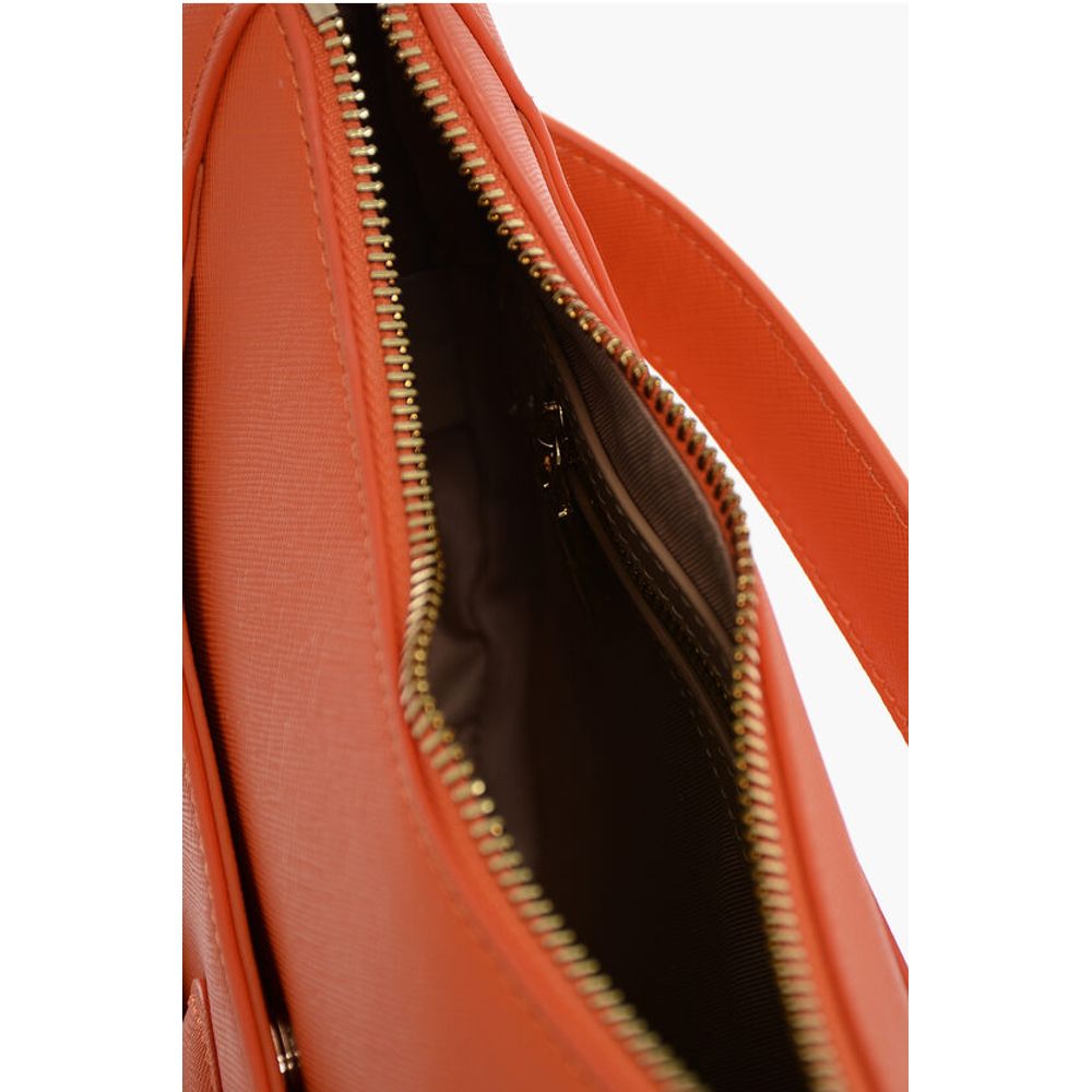 LOVE Saffiano Faux Leather hobo Bag with Embossed Heart