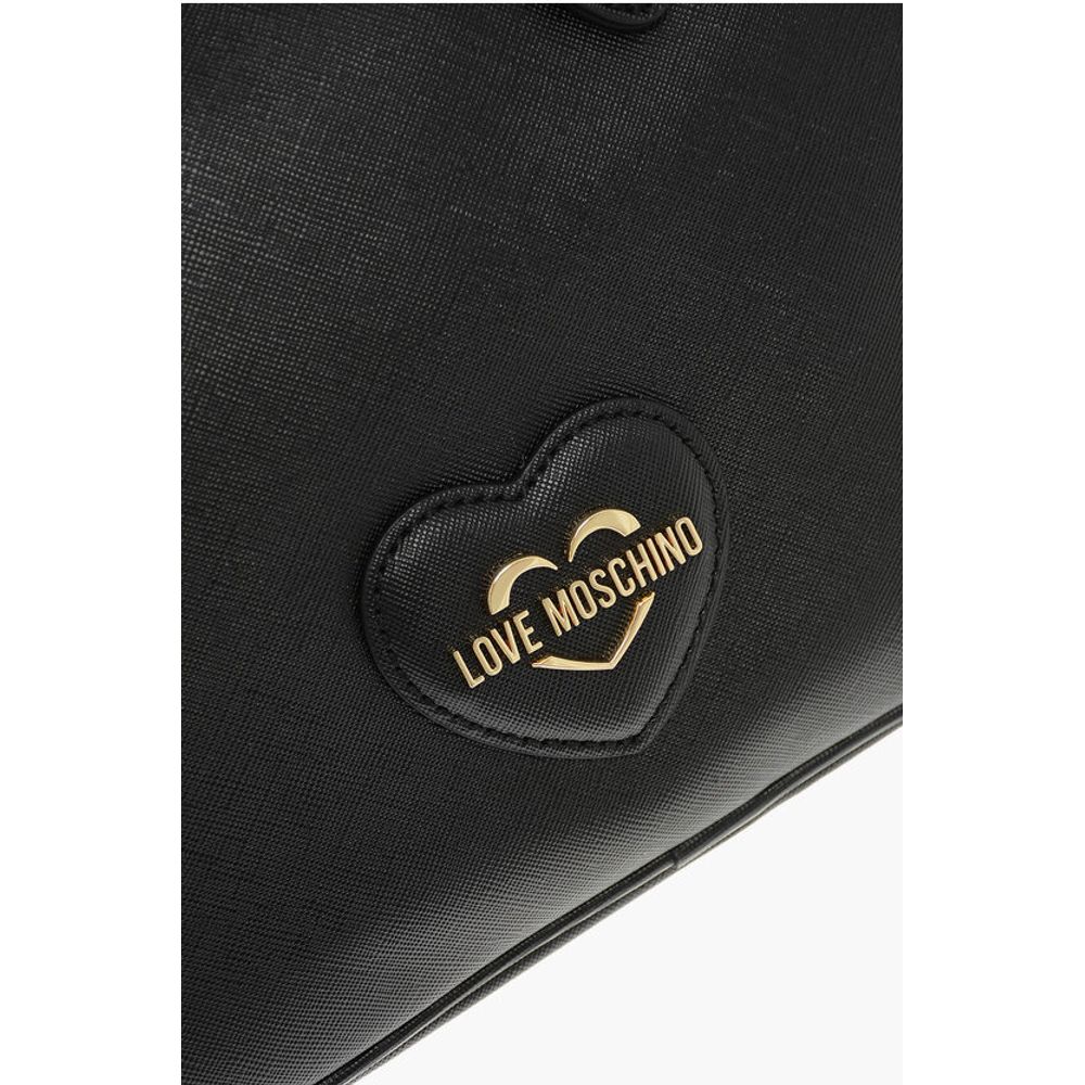 LOVE Saffiano Faux Leather Bag with Gold-colored Metal Logo