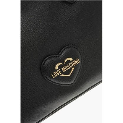 LOVE Saffiano Faux Leather Bag with Gold-colored Metal Logo