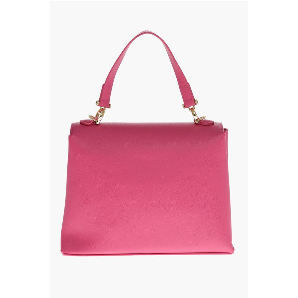 LOVE Saffiano Faux Leather Hande Bag with Removable Shoulder