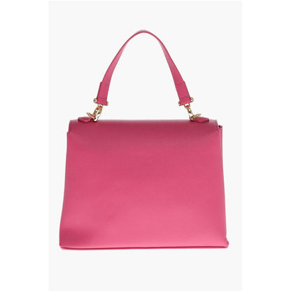 LOVE Saffiano Faux Leather Hande Bag with Removable Shoulder