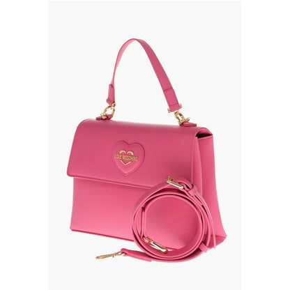 LOVE Saffiano Faux Leather Hande Bag with Removable Shoulder