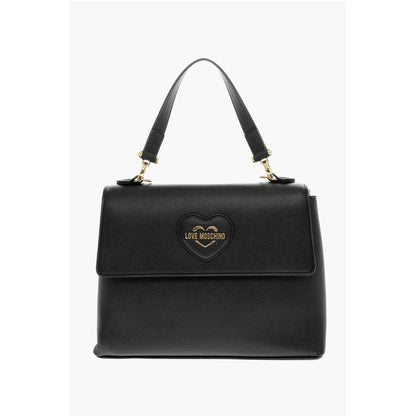 LOVE MOSCHINO Saffiano Faux Leather Hande Bag with Removable