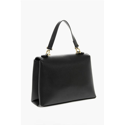 LOVE MOSCHINO Saffiano Faux Leather Hande Bag with Removable