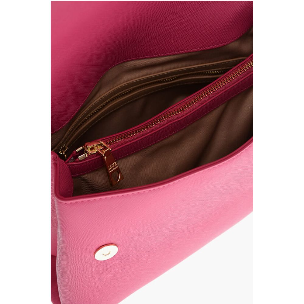 LOVE Saffiano Faux Leather Hande Bag with Removable Shoulder
