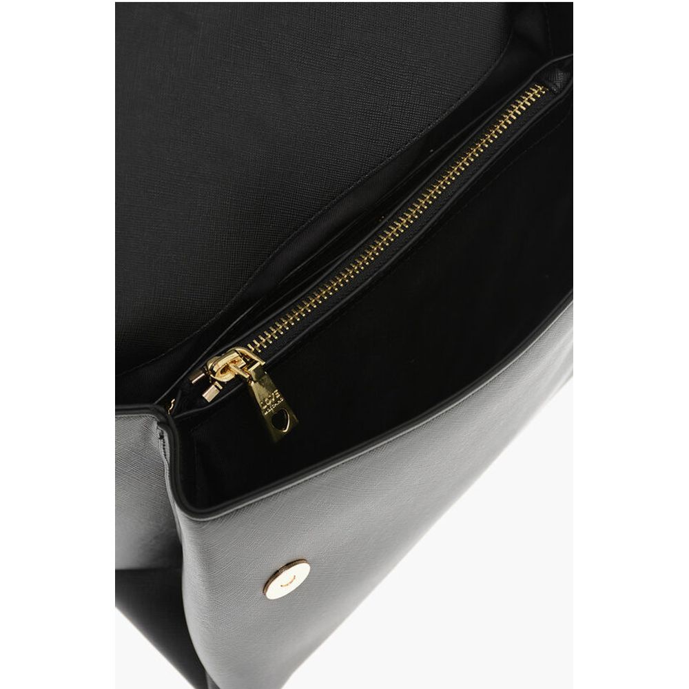 LOVE MOSCHINO Saffiano Faux Leather Hande Bag with Removable