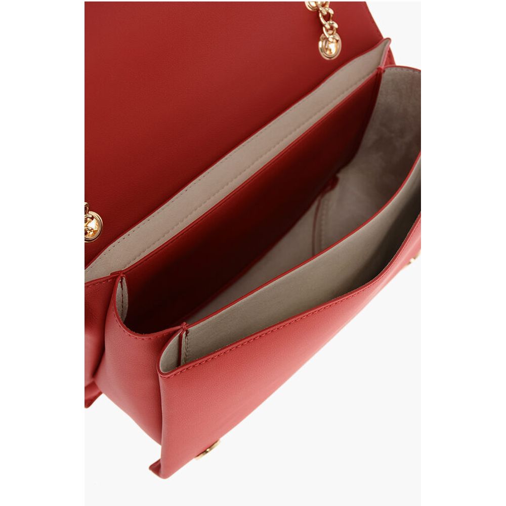 LOVE Faux Leather Shoulder Bag with Maxi Golden Logo