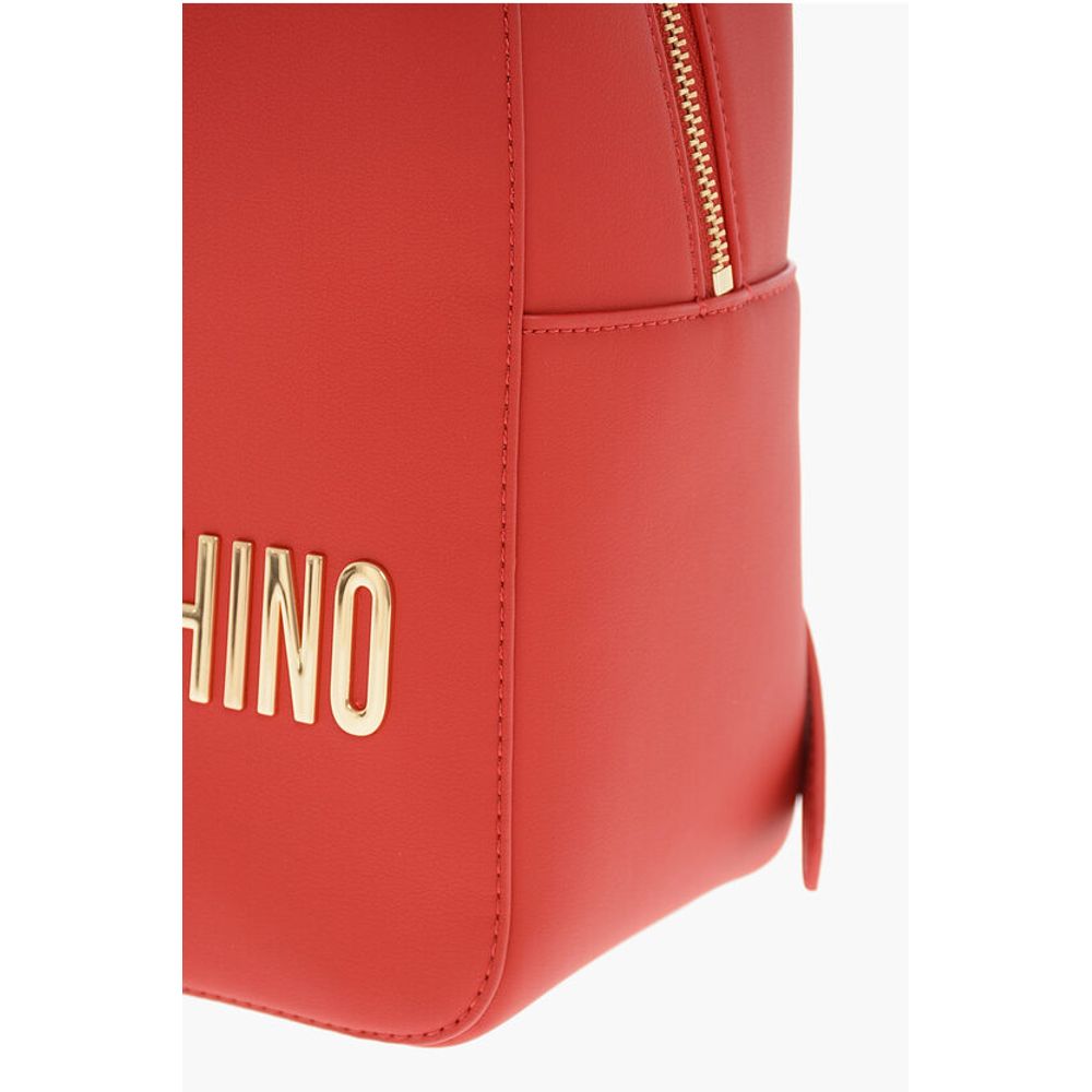 LOVE MOSCHINO Faux Leather Backpack with Lettering Logo