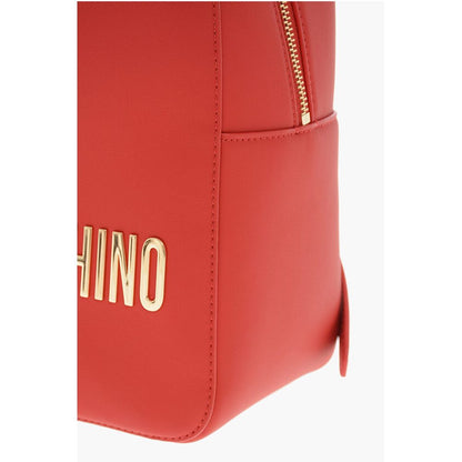 LOVE MOSCHINO Faux Leather Backpack with Lettering Logo