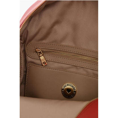 LOVE MOSCHINO Faux Leather Backpack with Lettering Logo