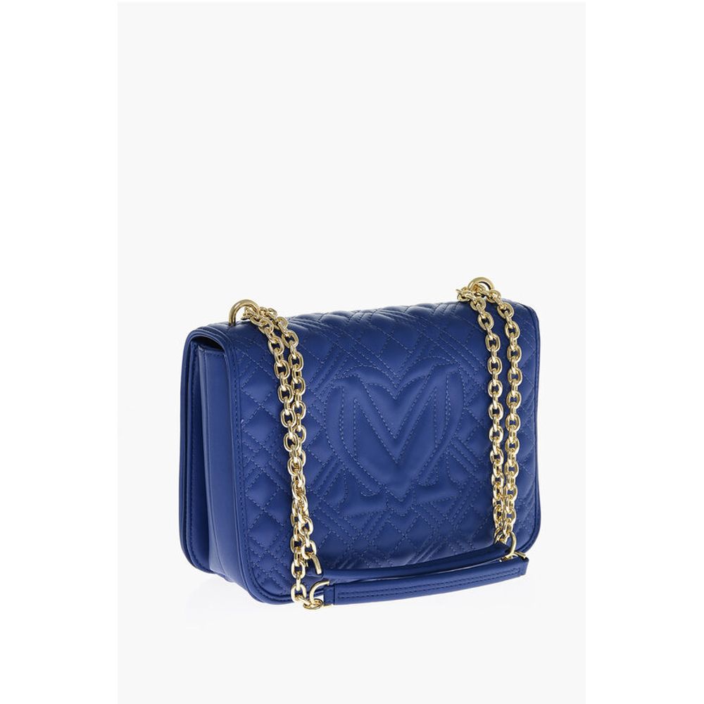 LOVE MOSCHINO Faux Leather Quilted Shoulder Bag with LM-Logo