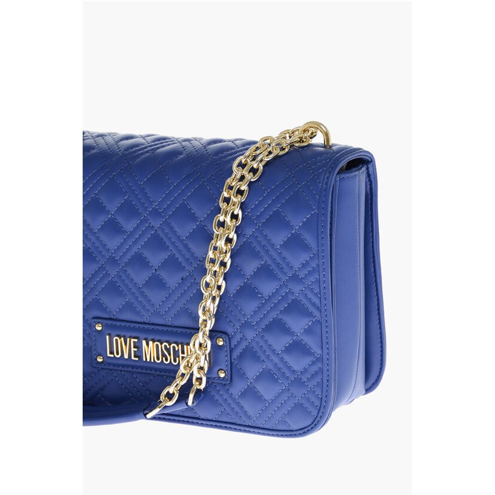 LOVE MOSCHINO Faux Leather Quilted Shoulder Bag with LM-Logo
