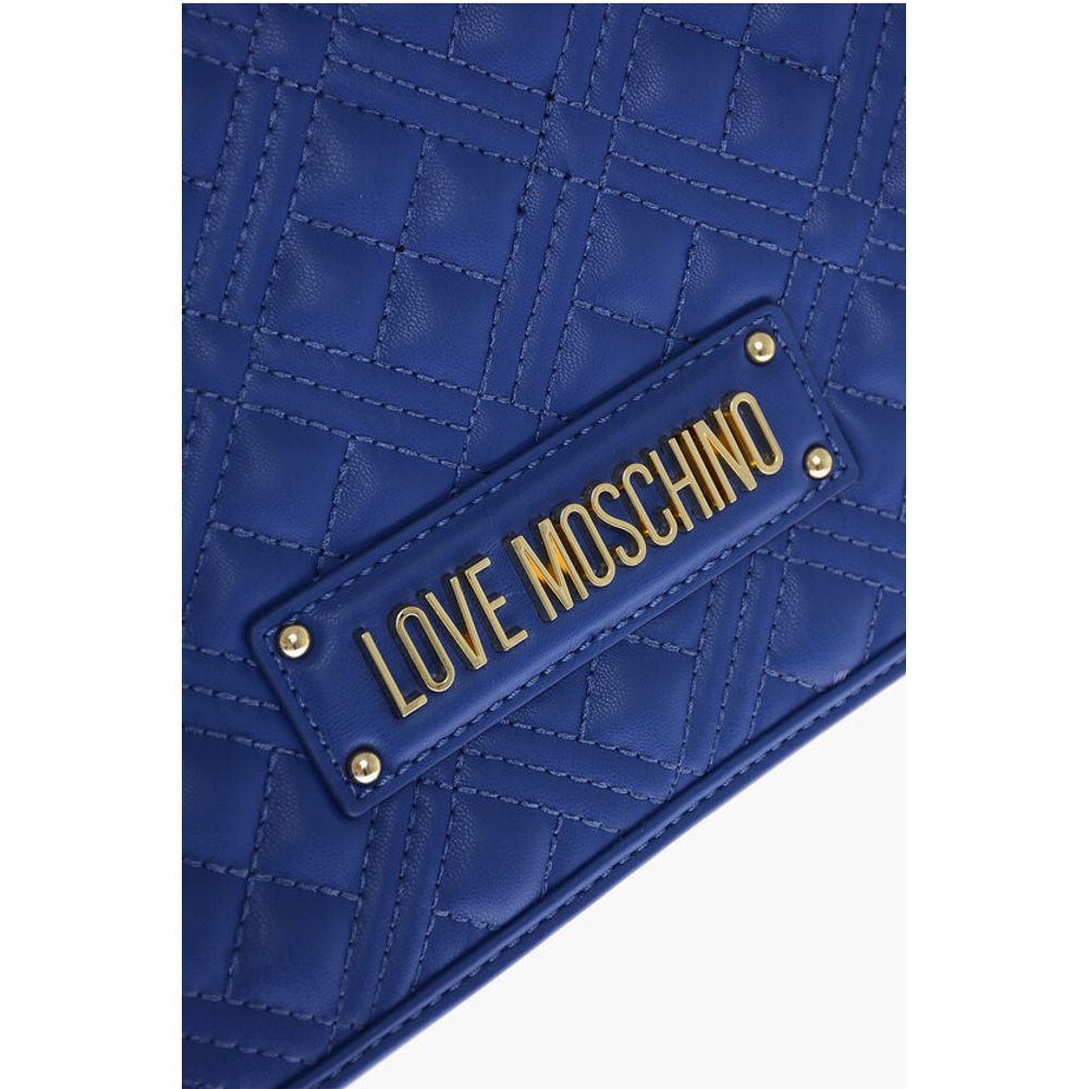 LOVE MOSCHINO Faux Leather Quilted Shoulder Bag with LM-Logo