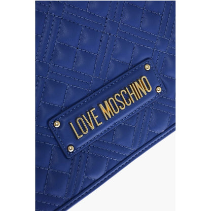 LOVE MOSCHINO Faux Leather Quilted Shoulder Bag with LM-Logo