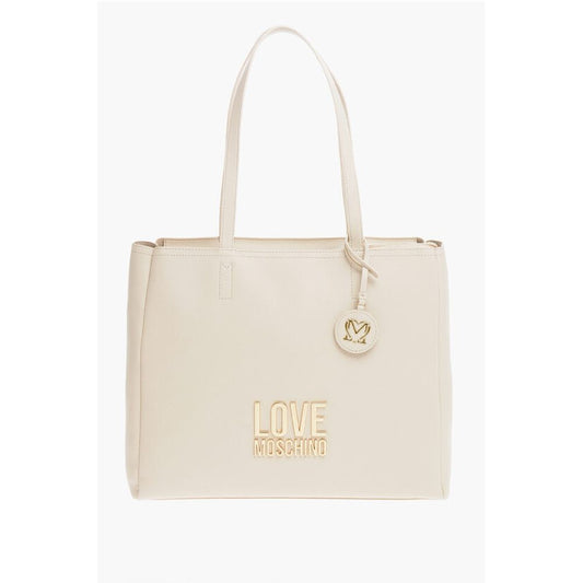 LOVE Faux Leather Tote Bag with Golden Logo
