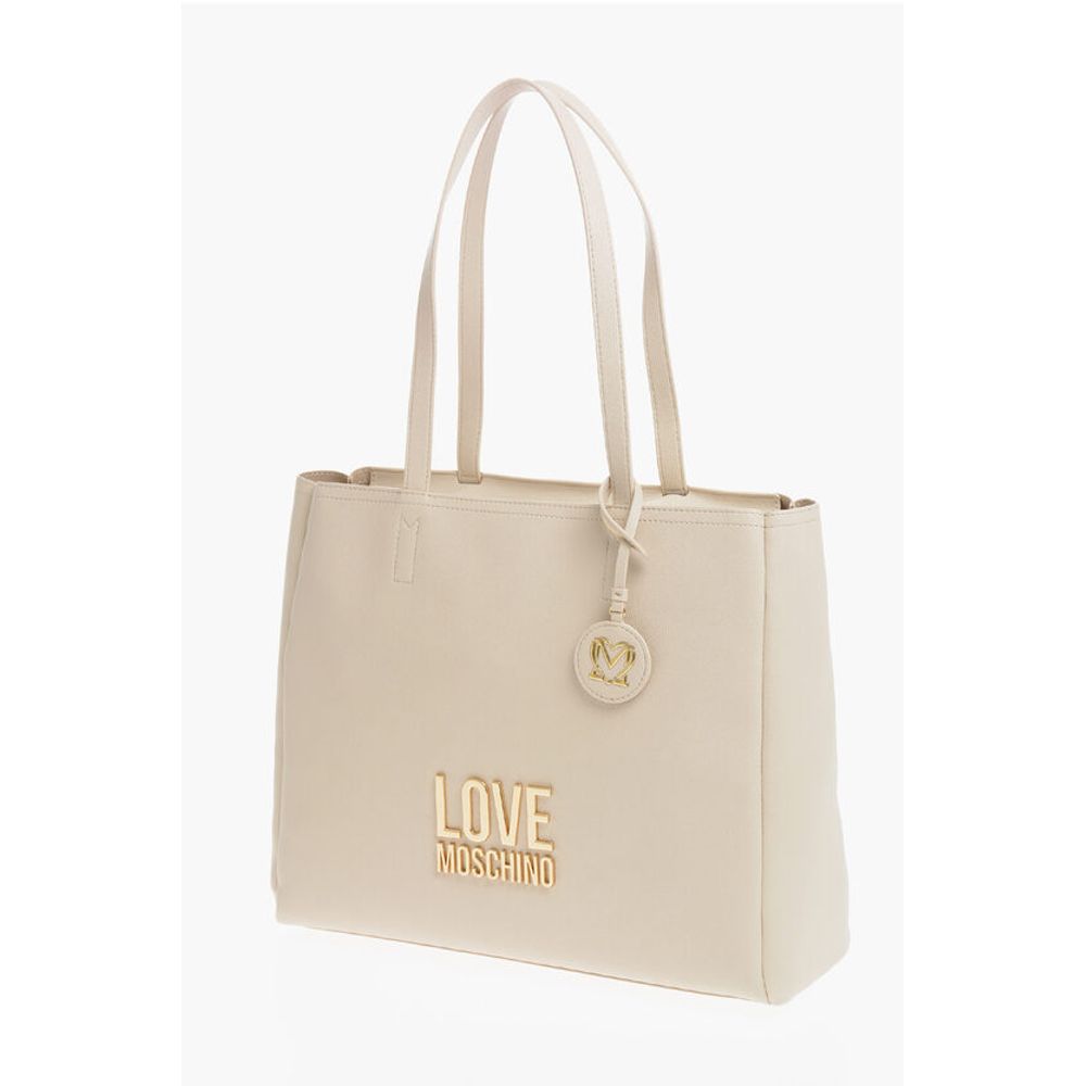LOVE Faux Leather Tote Bag with Golden Logo