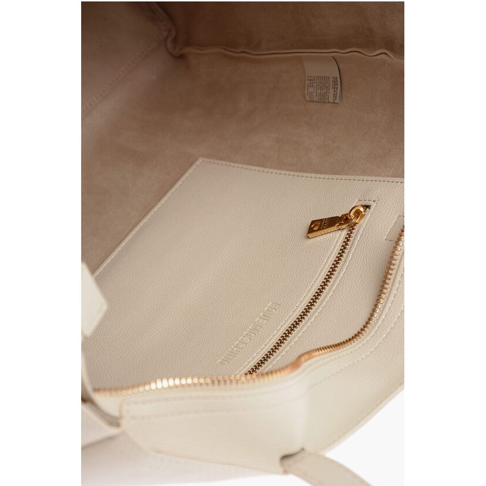 LOVE Faux Leather Tote Bag with Golden Logo