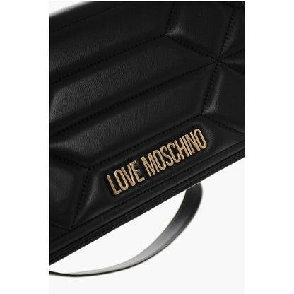 LOVE Leather Shoulder Bag with Golden Effect Logo
