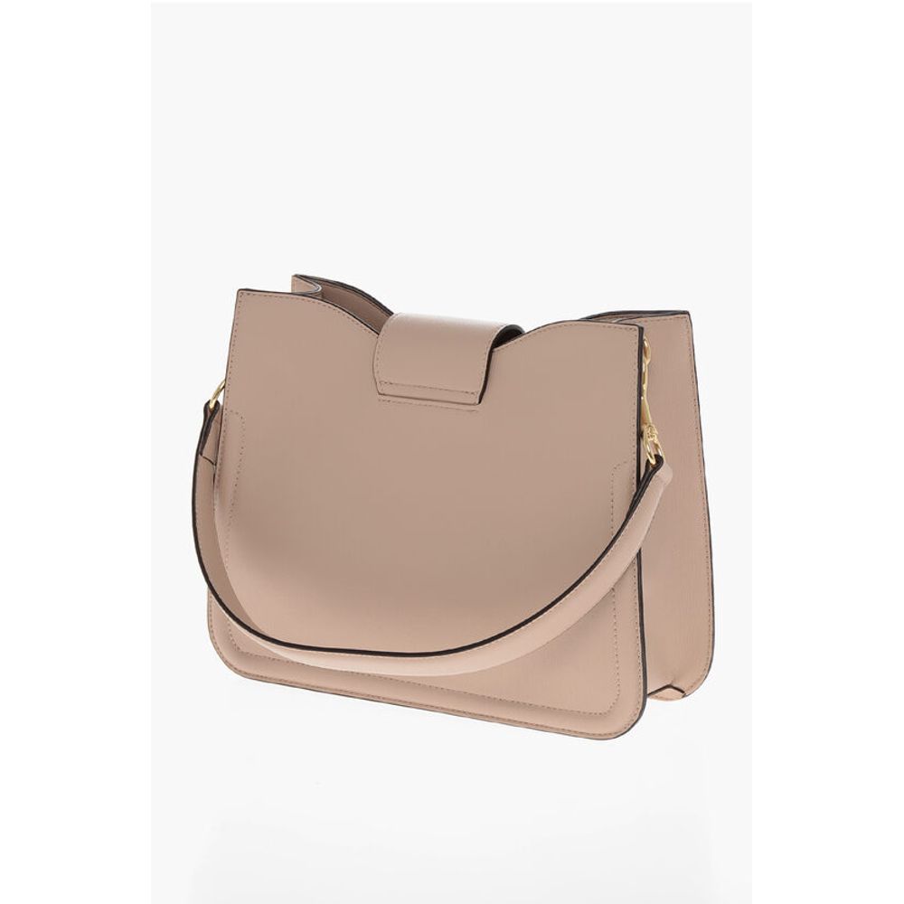 LOVE Faux Leather Shoulder Bag with Golden Hearts