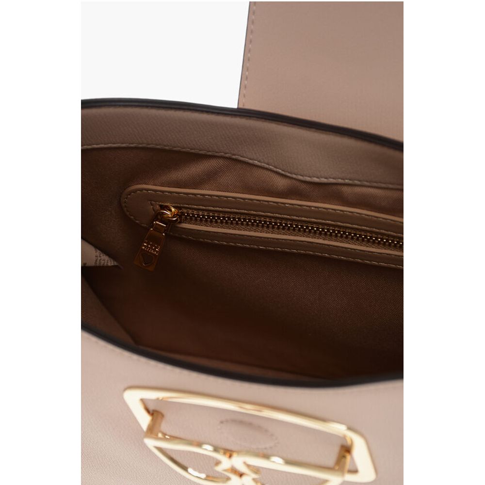 LOVE Faux Leather Shoulder Bag with Golden Hearts
