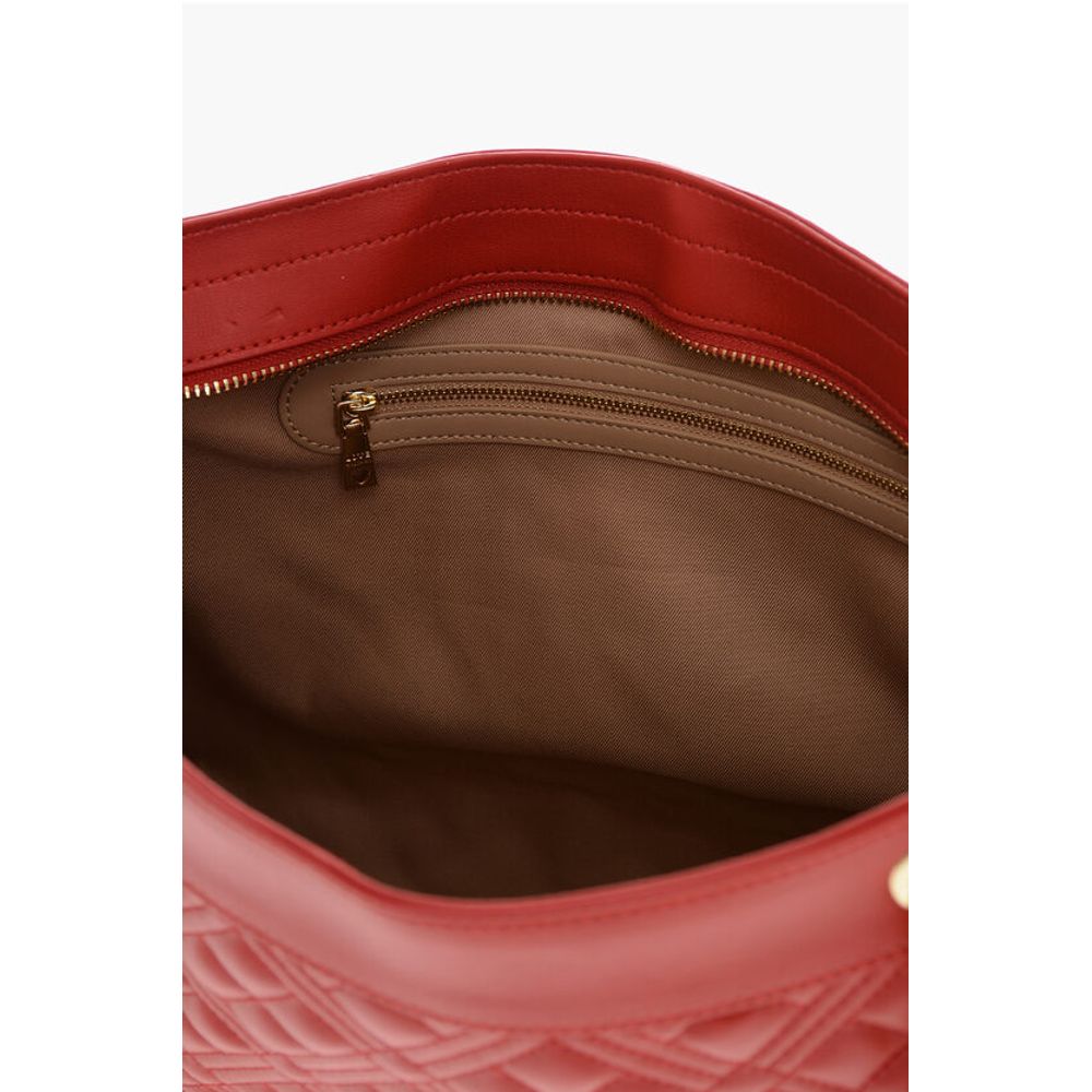 LOVE Quilted Tote Bag with Golden Chain