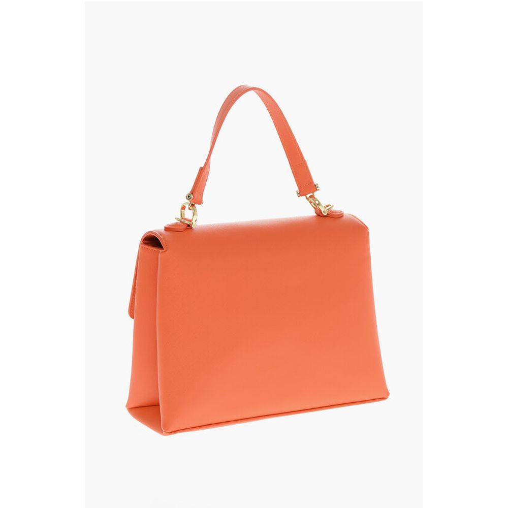 LOVE Saffiano Faux Leather Hande Bag with Removable Shoulder