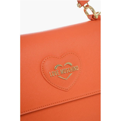 LOVE Saffiano Faux Leather Hande Bag with Removable Shoulder
