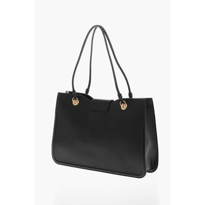 LOVE MOSCHINO Faux Leather Tote Bag with Golden Closure