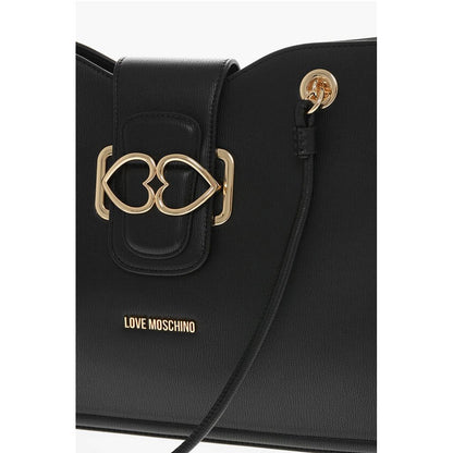 LOVE MOSCHINO Faux Leather Tote Bag with Golden Closure