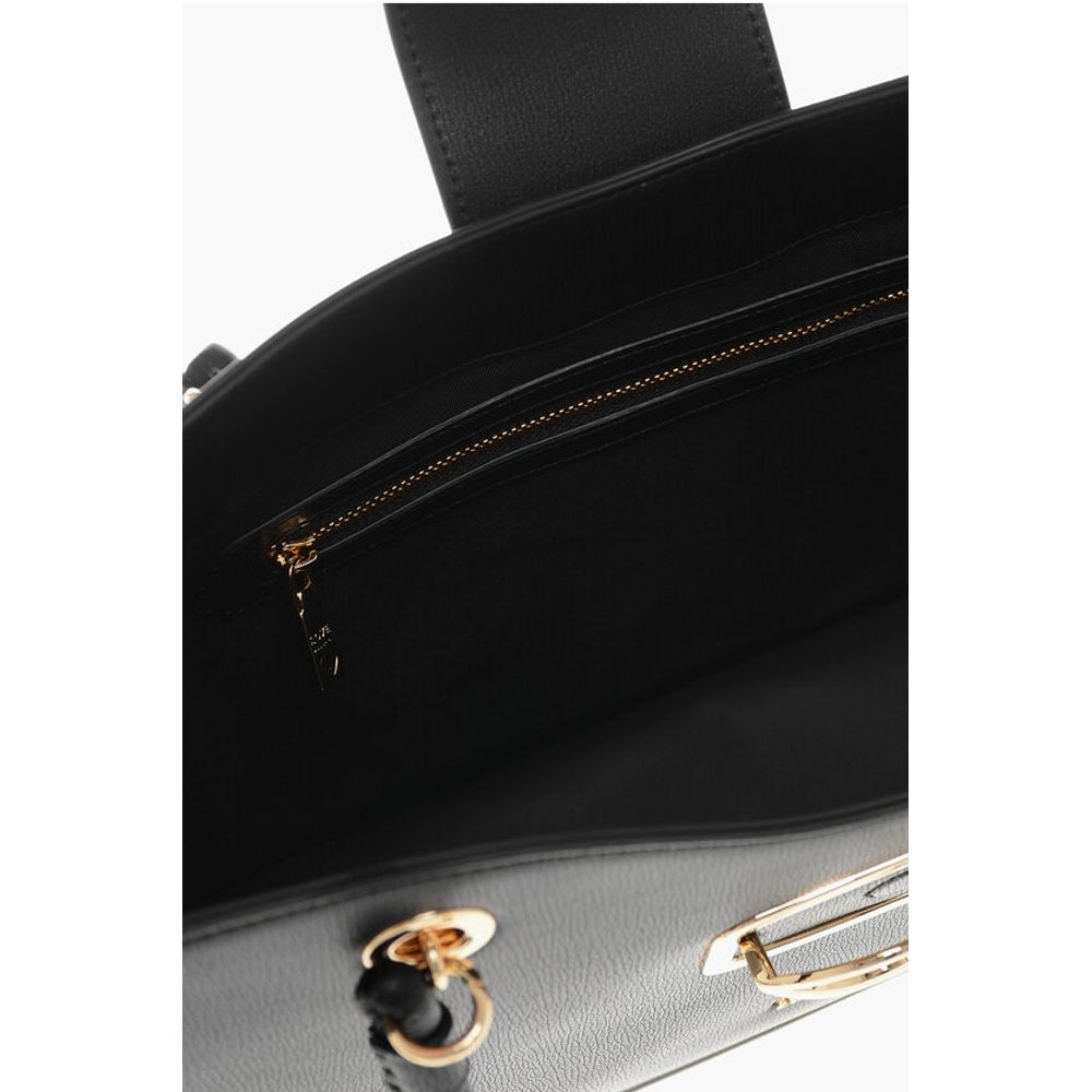 LOVE MOSCHINO Faux Leather Tote Bag with Golden Closure