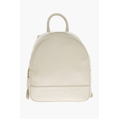 LOVE Textured Faux Leather Backpack with Embossed Logo