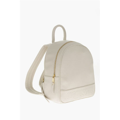 LOVE Textured Faux Leather Backpack with Embossed Logo