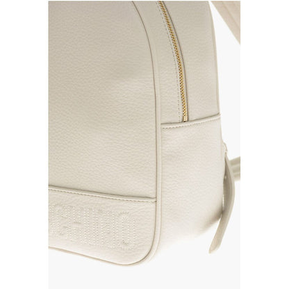 LOVE Textured Faux Leather Backpack with Embossed Logo