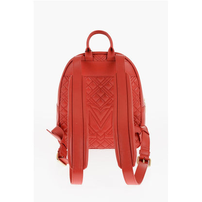 LOVE Quilted Faux Leather Backpack with Golden Logo