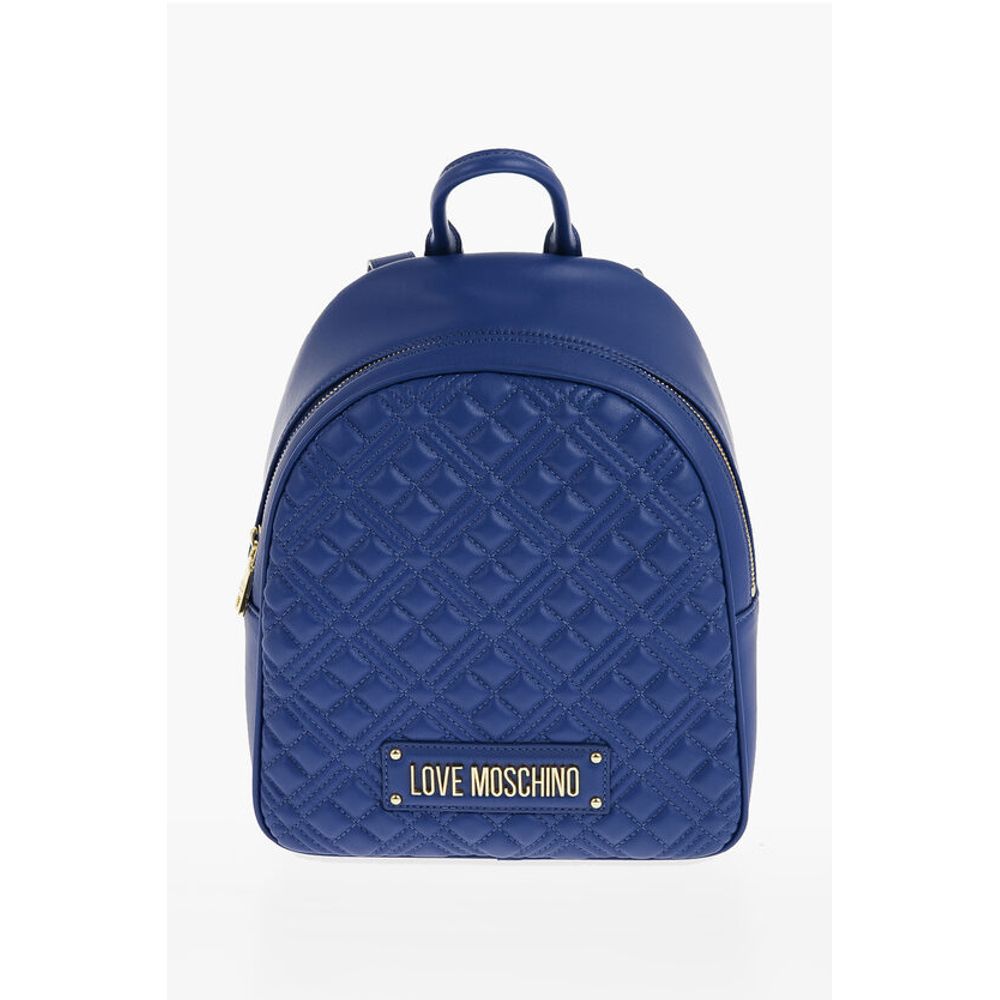 LOVE Quilted Faux Leather Backpack with Golden Logo