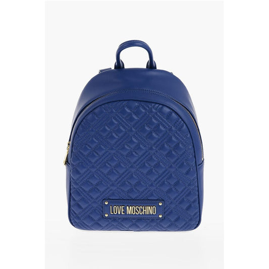 LOVE Quilted Faux Leather Backpack with Golden Logo