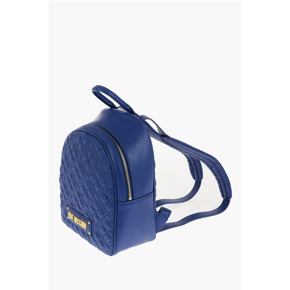 LOVE Quilted Faux Leather Backpack with Golden Logo