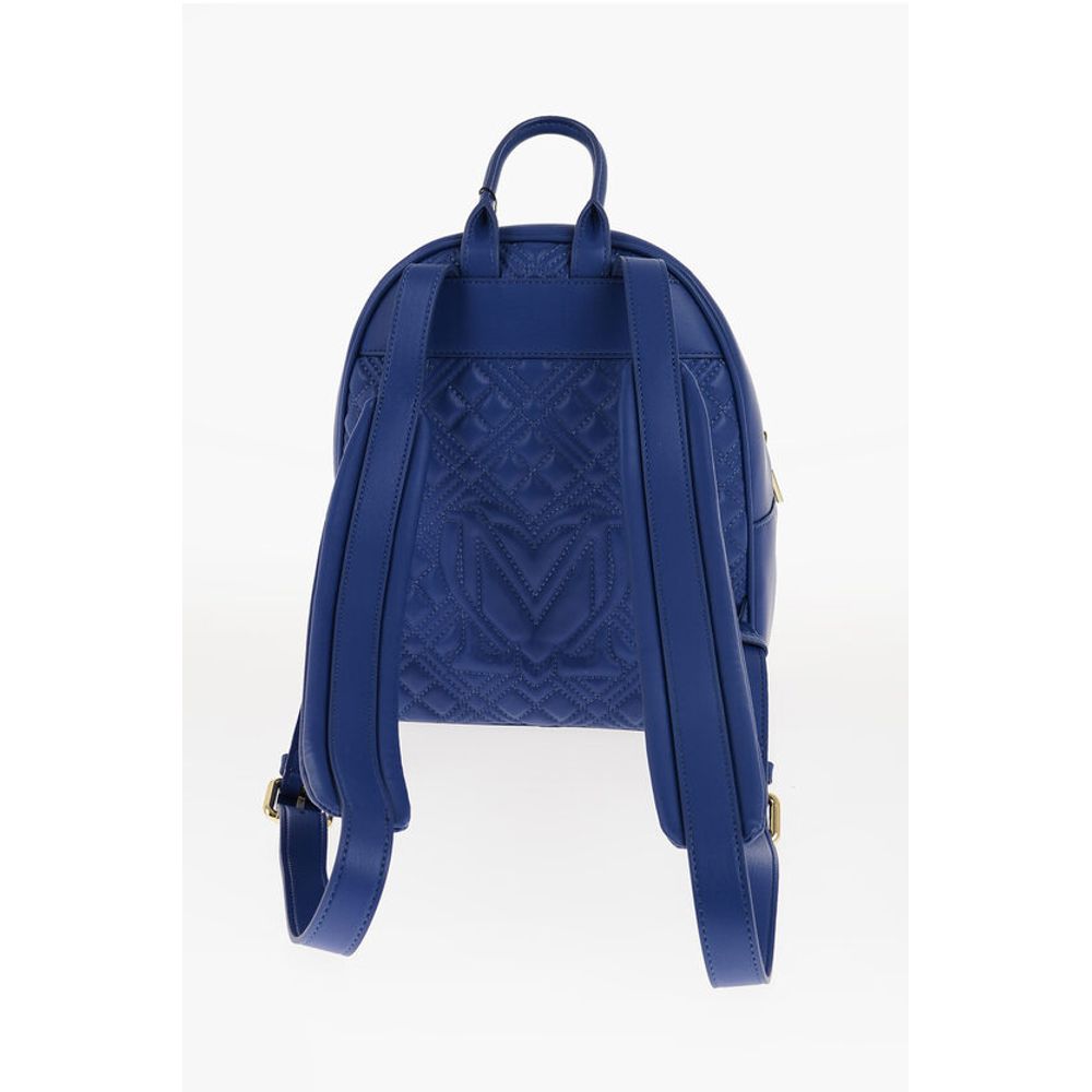 LOVE Quilted Faux Leather Backpack with Golden Logo